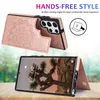 بالنسبة إلى Samsung Galaxy S22 Ultra Wallet Cases ، حامل البطاقة الجلدية PU FLIP FLIP FLIP COVERS FOR SAM-SUNG S21 FE S20 A73 A53 A33 A13