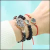 Bracelets de charme Designer fait à la main Abalone Shell Coeur Rond Croix Hexag Charme Bracelet Amitié Corde Tressée Chaîne Jewelr Yydhhome Dhu9N