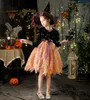 2022 Fashion Halloween Costume Dresses Princess Vampire Kids Clothing For Children Girl Cos Party Black Sequined Long Sleeve Witch Children's Dress