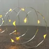 Strängar 10st/Lot CR2032 -knappbatteri drivs 2m 20 Micro LED -strängljus Fairy Light for Christmas Xmas Party Wedding Decor