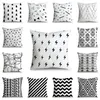 Kissen schwarz weiß Cover Kunst geometrische Figuren Abdeckungen dekorative Fall Home Auto Sofa Dekor Kissenbezug 45 cm X