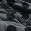 Kadın Yün Karışımları Johnature Kadın Polka Dot Parkas V-Neck Bat Sleeve Sıcak Katlar Sonbahar Düğmesi Gevşek Kadın Giysileri Sıradan Parkas Coats 220924