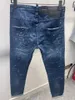 Cool Guy Slim Fit Designer Designer dżinsy Blue Dżins Chude Dżinsy Zgrane w trudnej sytuacji dżinsowe spodnie