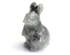 1,5 POUCES Petite Taille Lapin Statue Artisanat Naturel Chakra Quartz Obsidienne Oeil De Tigre Pierre Sculpté Cristal Reiki Guérison Animal Figurine 1 pcs