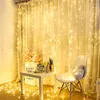 Cordes 3x1m 3x1.5m 3x3m 6x3m rideau glaçon fée LED chaîne lumière extérieure noël vacances guirlande fête de mariage