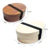 Bento Boxes Wood Lounch Kit Japan Style For Kids Sushi Container 1Layer Table Provising Student med fack 220923
