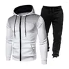 Тренажерный зал 1 Set Sporty Men Outfit с длинным рукавом молния