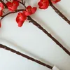 장식용 꽃 16 스타일 인공 식물 자두 꽃추 체리 빨간 작은 겨울 가짜 실크 플라워 중국 스타일 홈 웨딩 DIY