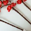 Flores decorativas 16 estilos Planta artificial Plum Blossom Cherry Red Winter Winter Fake Silk Flor Chinês Casamento Casamento Diy