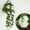 Decorative Flowers 68cm Simulation Artificial Fake Begonia Bouquet Wedding Garden Decor Silk Flower Vine Wall Home Decorations