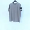 22ss Summer Men T Shirt Trendy ISLAND Collection Compass STONE Logo Patch Cotton Women Solid tees Style Casual 022076