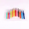 Crochet Aiguilles Crochet Set 12 PCs Single Head Silicone Soft Handle Solid Needle