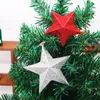 JUL FEM-FOUNTED STAR DECORATION GOLD SILVER RÖDA FEM-FOUNTED STARS PENDANT XMAS TREE HANGING DECED Festival Party Pendants Th0433