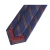 Laço amarra a gravata masculina clássica 2022 marca azul listrada de 8 cm de largura para homens trajes de negócios trabalham neco de moda masculina no pescoço formal