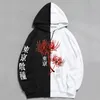 Herrtröjor tröjor tokyo ghoul spindel lily hoodie anime kanekiken pullover länge ärm lös kvinnliga män tröja harajuku överdimensionerade unisex toppar 220924