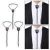 Bow Ties Amrican Long Horn Bull Head Bolo Tie For Woman Man Handmade Western Art Alloy Necktie