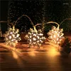 Strings 10Led Christmas Tree String Garland Decoratie Snowflake Led Lamp Wedding Home Garden Luminous Party Supplies M3