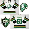 Gla Mit London Knights 8 Jason Glover 11 John Carlson 94 Corey Perry 89 Sam Gagner 41 Jason Allison 16 Brad Smyth 20 Louie DeBrusk Maillot de hockey