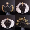 Fasce Retro Lolita Notre Dame's Halo Cross Angel's Feather Wing KC Fascia Madrina Virgin Mary Gothic Cosplay Copricapo barocco 220923