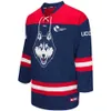 College Hockey Wears New College Hockey Wears 2022 NY NCAA UCONN HUSKIES SYTCHED College Hockey Jersey 8 Carter Turnbull 14 Zac Robbins 16 Jake Flynn 17 Marc G