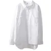 Bluzki damskie koszule wiosenne moda kobiety Allmatched Casual White Shirt 100 bawełniane długie rękaw luźne koszule femme bluzka najwyższa jakość s276 220923