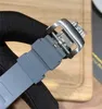 multi-fonction SUPERCLONE Designer de montres Mécanique de luxe pour hommes Rihca Milles Ceinture en caoutchouc à mouvement entièrement automatique importé pour hommes 43mm XZHR AOAO XDZ2