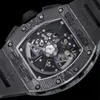 011 Montre de Luxe Designer Watchs 7750 Chronograph Mechanical Movement Carbon Fiber Relojes Case Rubber Strap Luxury Watch Mens Watches armbandsur Vattentät