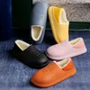 Slippers Waterproof Winter Plush Women Home Warm Shoes Indoor Out Leather Cotton Unisex Men 220924