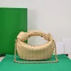 12A Upgrade Spiegel Kwaliteit Designer Chain Jodie Bag 28cm Luxe Dames Echt Lakleer Zwarte Portemonnee Driehoek Rits Handtas Kleine Lamsvacht Hobo Box Boodschappentas