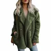 Cappotto da donna in pelliccia sintetica con orsacchiotto, maniche lunghe, soffici giacche invernali calde da donna, oversize, casual 220923