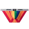 Underpants JOCKMAIL Men's Briefs Jockstrap Sexy Men Underwear Slip Homme Bikini Cueca Hombre Gay Panties Calzoncillos Rainbow