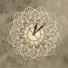 Relógios de parede Snowflake Clock Wooden Winter Christmas Snow Art Decoração de férias de férias