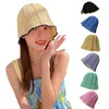 Bérets 573B dames Crochet seau chapeau mignon Sports de plein air pêcheur pour femmes adolescents décontracté printemps été crème solaire