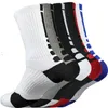 Meias masculinas 5 pares meias de esportes homens com amortecimento de basquete Terry Ciclismo Running Hucking Tennis Sock Ski Women Cotton UE 3945 220923