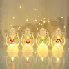 Świąteczna lampa naftowa Święty Mikołaj Claus Handheld Light Choink Tree Snowman Night Light