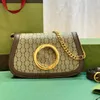 Worki wieczorowe okrągłe blonowanie g torby blondie torba na ramię ophidia torebka designerka kobiety crossbody torebki lady sacoche luksusowe skórzane torby 699268