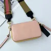Migawki torby kamery designerka mody torebka lady torebka marc jocobs mała torebka krzyżowa kobiety luksusowe torebki na ramię Messenger różowe białe migawki portfel