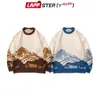 Suéter dos homens Lappster-Youth Men Harajuku Moutain Winter Sweaters Pulôver Mens Oversized Coreano Fashions Sweater Mulheres Roupas Vintage 220923