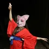 Masques de fête Cosmask Halloween masque rose pour femmes fournitures de mascarade Cosplay