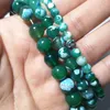 Beads Dark Green White Fire Agates Loose Round Natural Stone For Jewelry Making DIY Bracelet Handmade Spacer 6 8 10MM