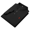 Herrpolos Simple Men's Polo Shirt Cotton Business Solid Color Kortärmad andningsbar 878