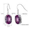 Baumelnde Ohrringe Echter Amethyst 925 Sterling Silber Für Frauen Koreanische Ohrringe Mode Edlen Schmuck 2022 Orecchini