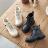 Boots Children's Soft-Soled Girls 'Martin Autumn and Winter Cotton Warm Warm Shoes Boys Leather Student T220925