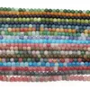 Minchas Multicolor Rachado 8mm Spacer Loose de Pedra Natural para Jóias Fazendo Acessórias de Colar de pulseira artesanal DIY 15 "