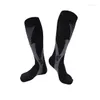 Calcetines para hombres 1 par estilos hombres mujeres compresión ajuste para deportes negro anti fatiga alivio del dolor rodilla medias altas