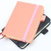 Mini Notebook Elastic Strap Diary Pocket Book Thick Leather Retro College Students Handwriting Word Memo Pads