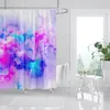 Shower Curtains Colorful Galaxy Space Psychedelic Marble Sea of Clouds Nebula Hang Tie Dye Bathroom Decor Cortina Ducha 220926