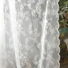 Curtain Fashion Lace Tulle Flower Embroidery Coffee Mesh Pure Yarn Short Background Bed For Bar Kitchen Cabinet Door