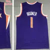 バスケットボール2022 New 75th City Basketball Devin 1 Booker Jerseys 3 Chris 22 Deandre Paul Ayton Red Black White Jersey for Man S-XXL