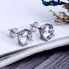 8mm Hip Hop Stud Earrings Silver Gold Plated CZ Earring Mens Womens Earing Ear Ring Women Men designer earings luxury Jewelry Gifts